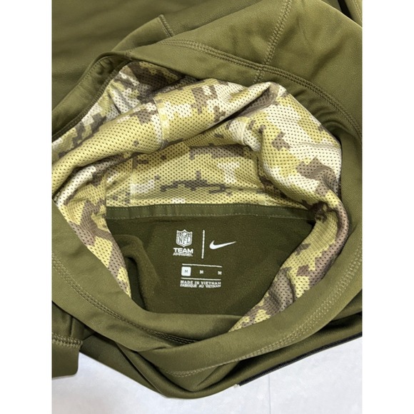 Indianapolis Colts Nike Women's Salute To Service Club NFL Pullover Hoodie Green - Picture 8 of 9